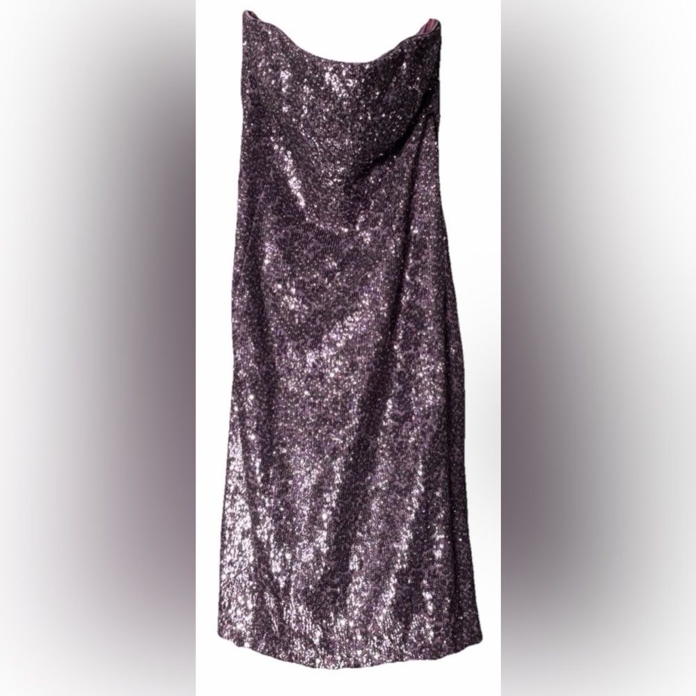 Alice + Olivia Sequin Mini Dress Purple Zip Back Cocktail Party Dress Size 0